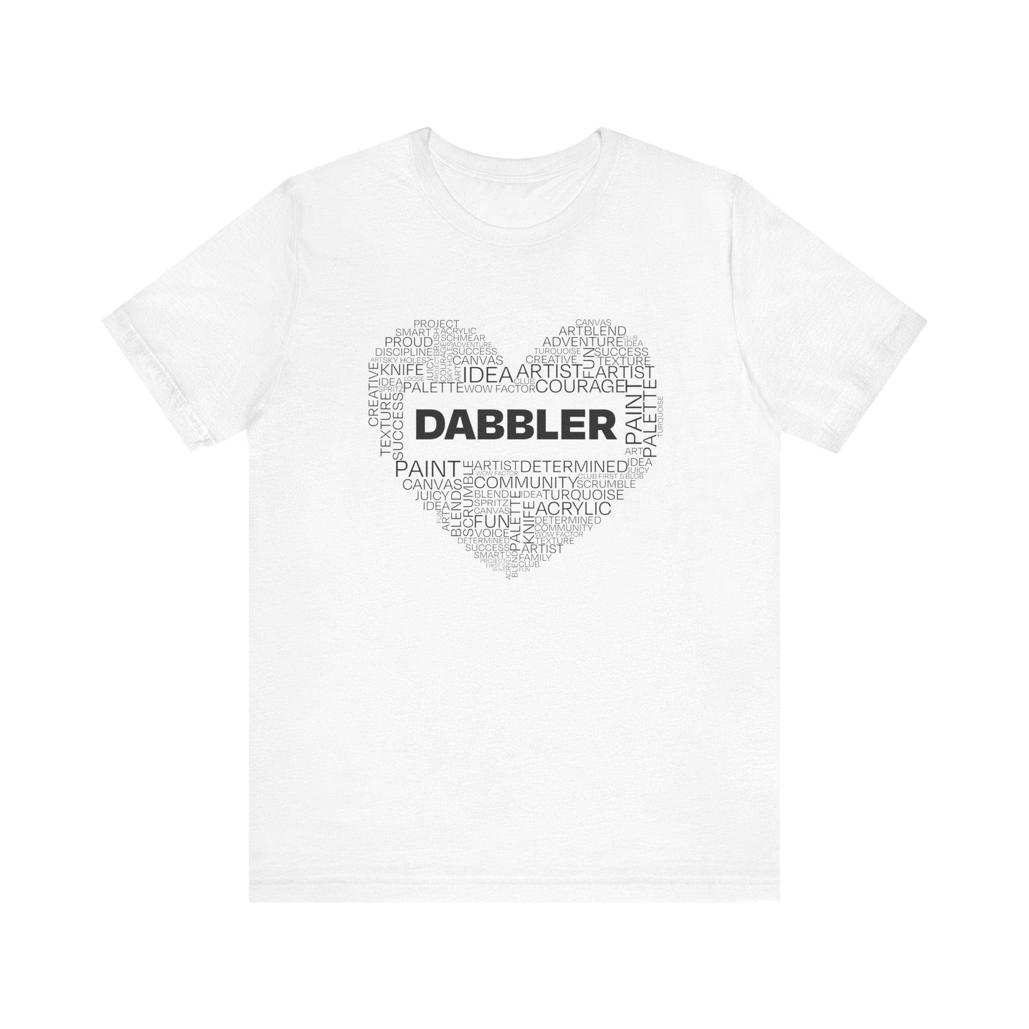 Dabbler Heart Word Art Short Sleeve Tee