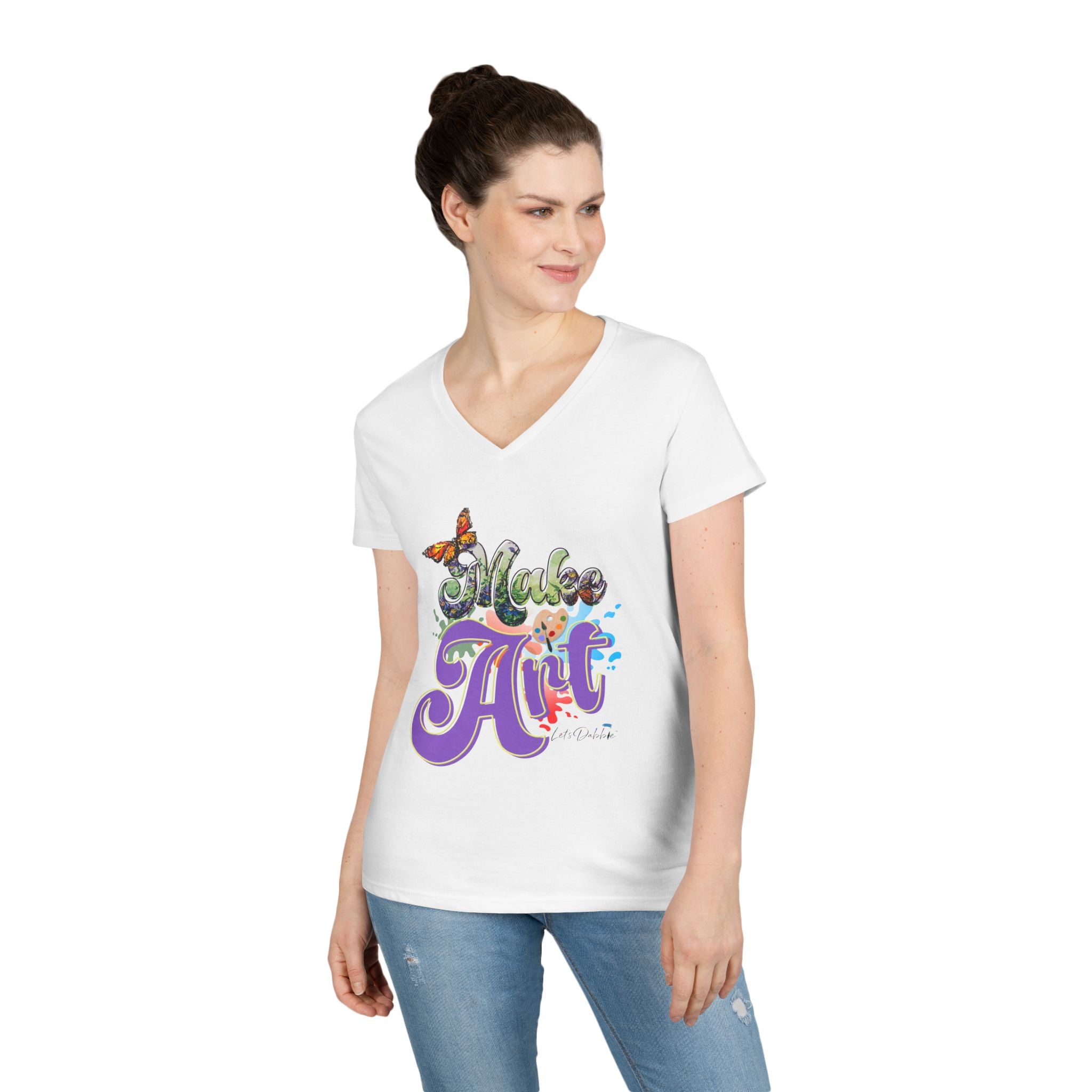 Make Art V-Neck T-Shirt