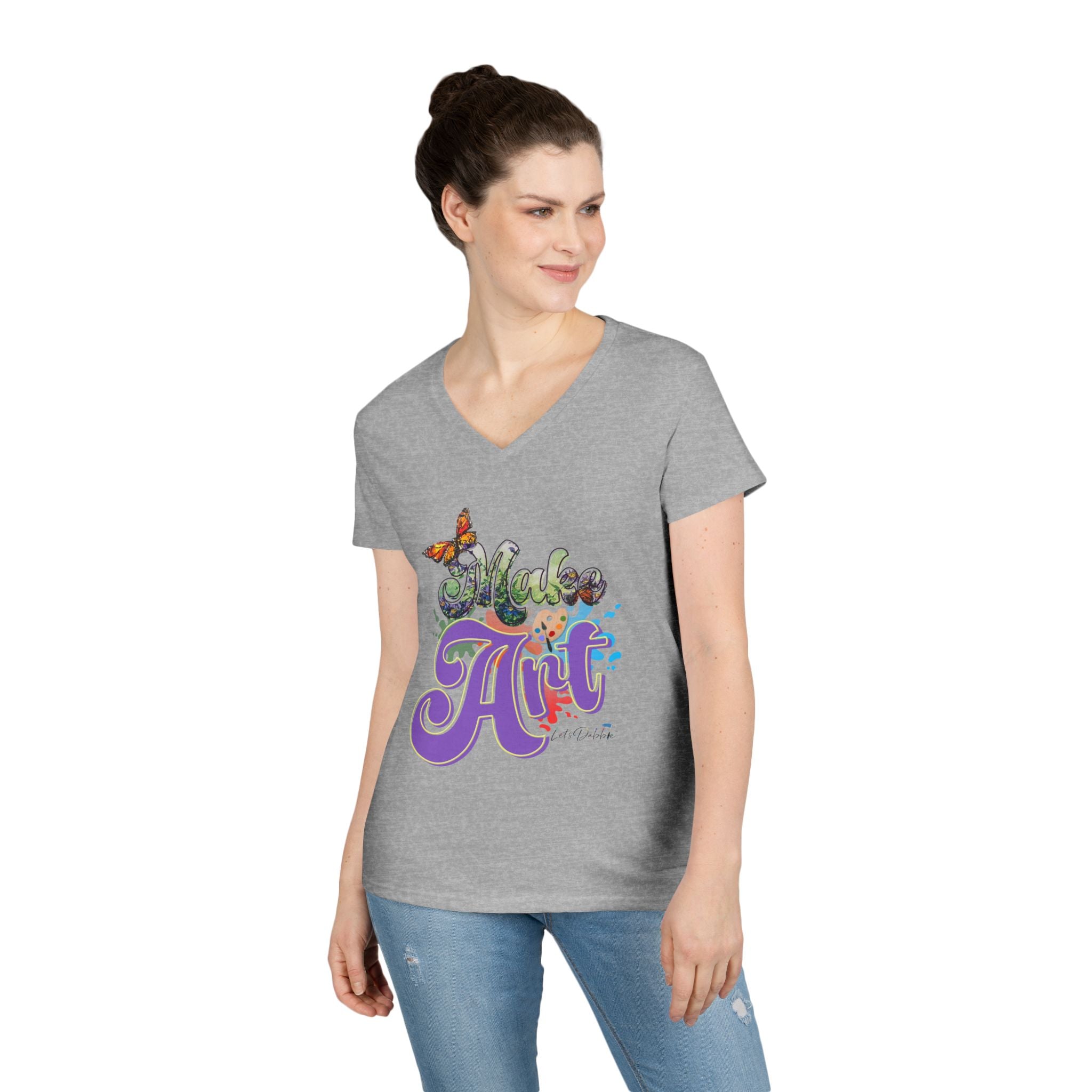 Make Art V-Neck T-Shirt