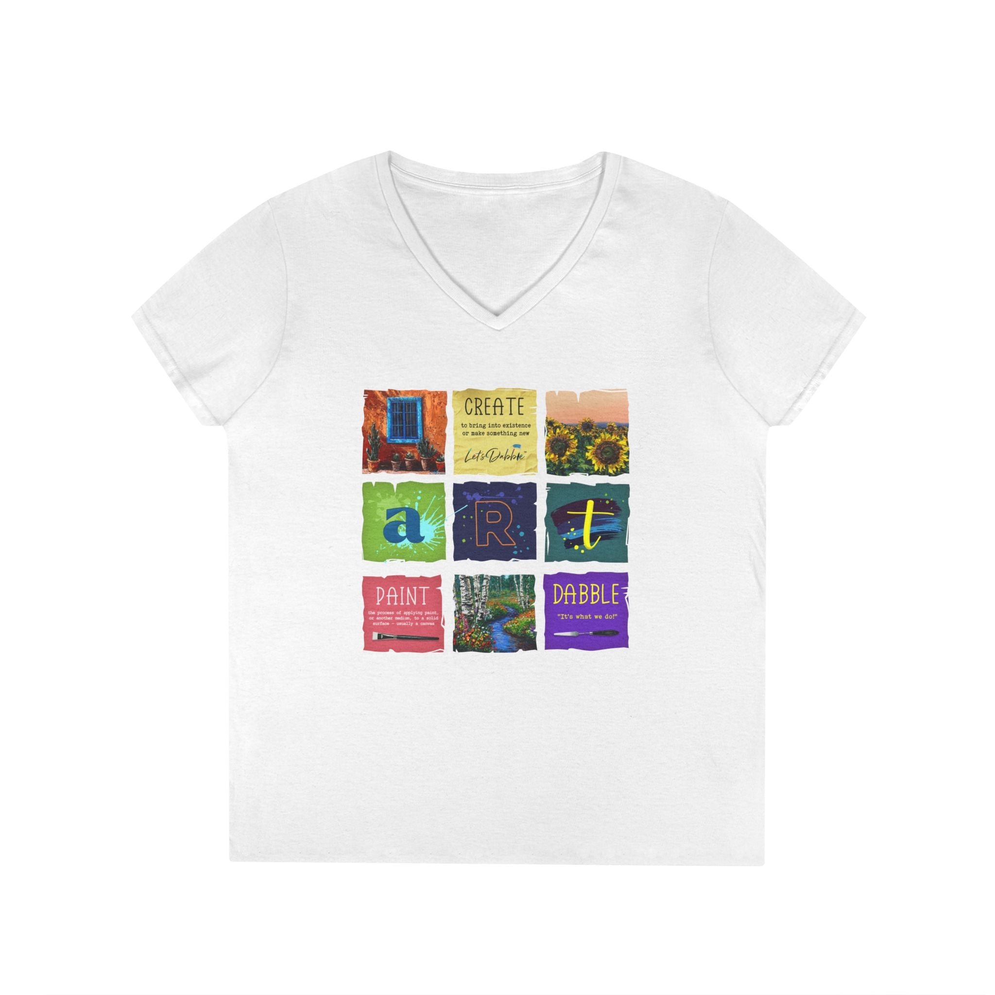 Create Paint Dabble V-Neck Shirt