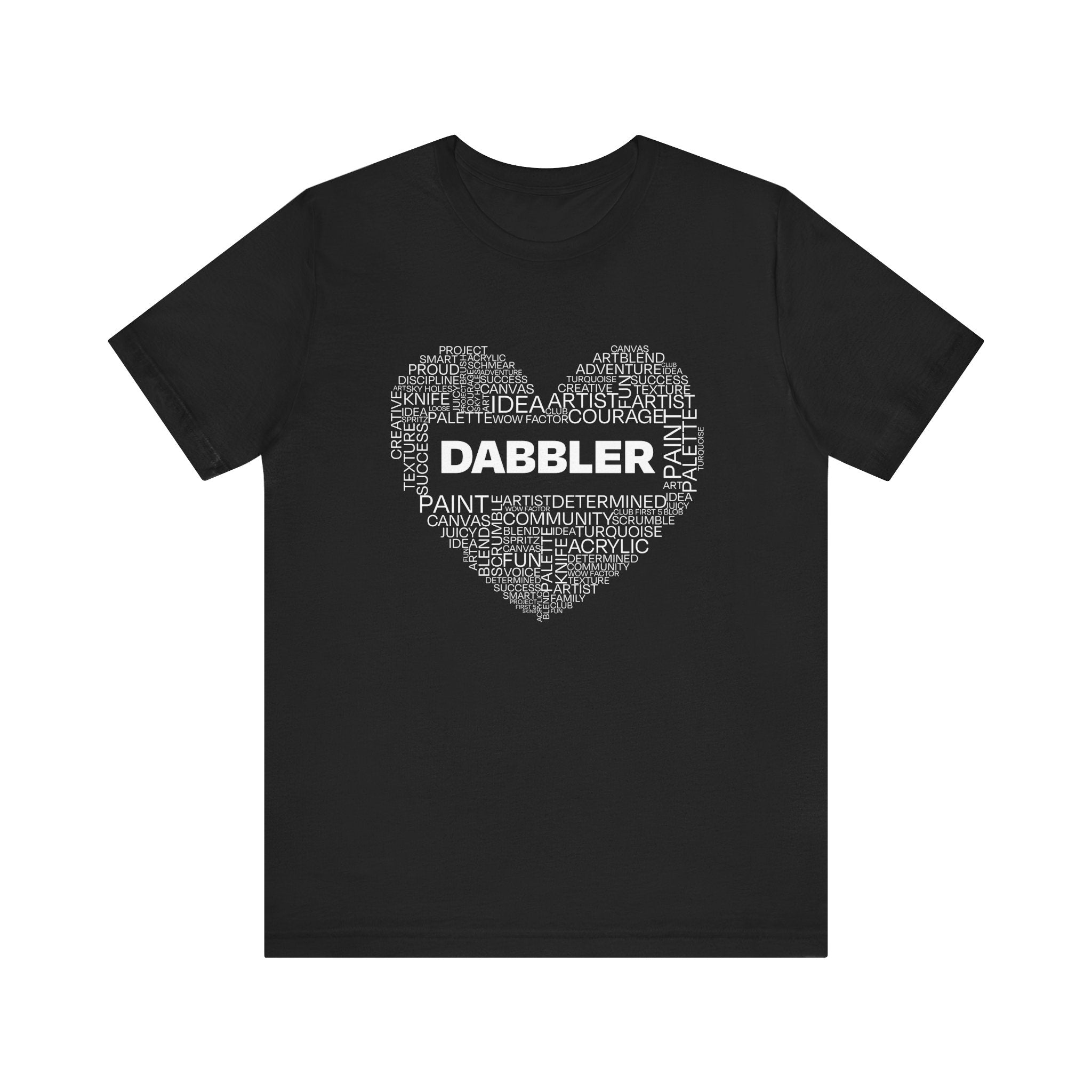 Dabbler Heart Word Art Short Sleeve Tee