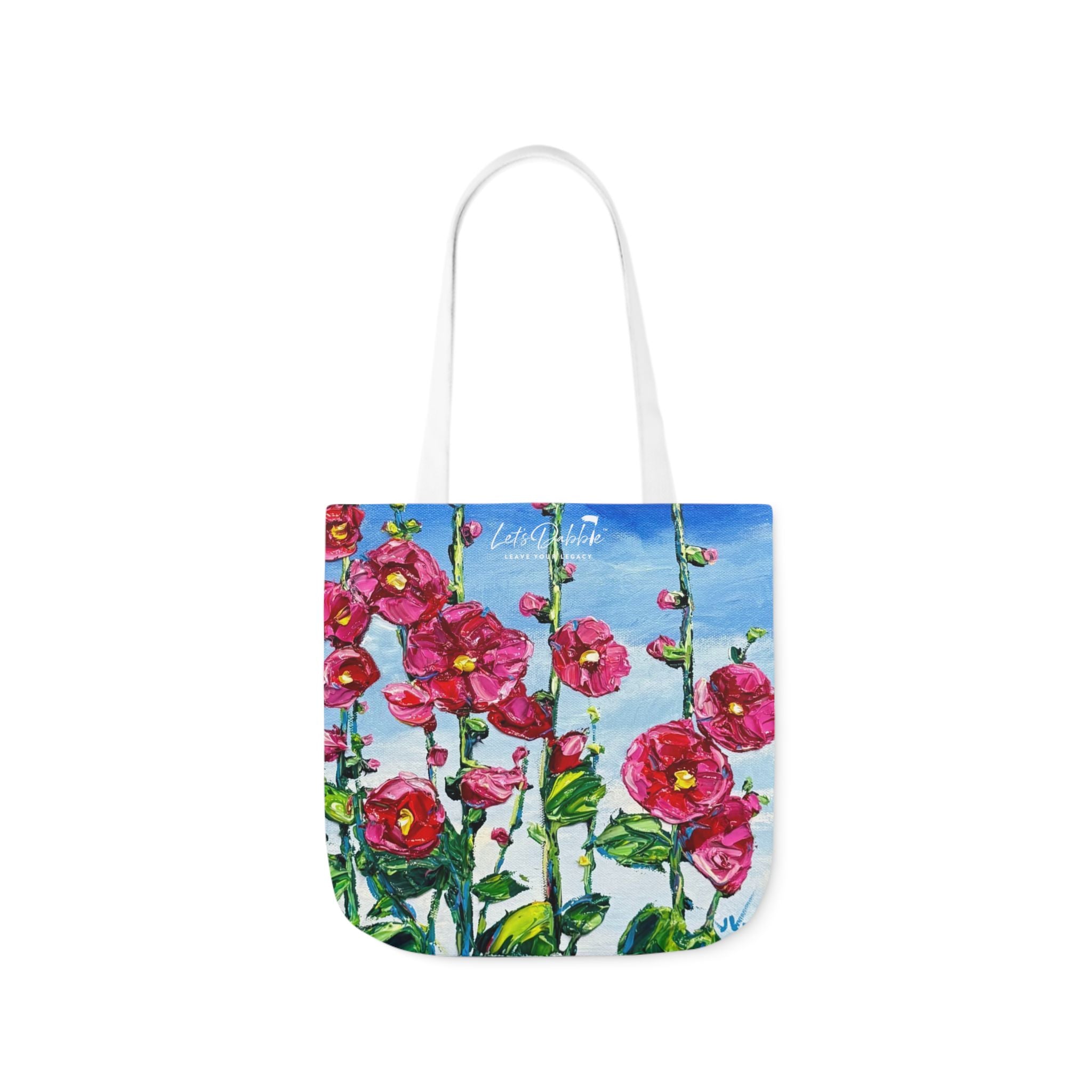 Pink Hollyhocks Tote Bag