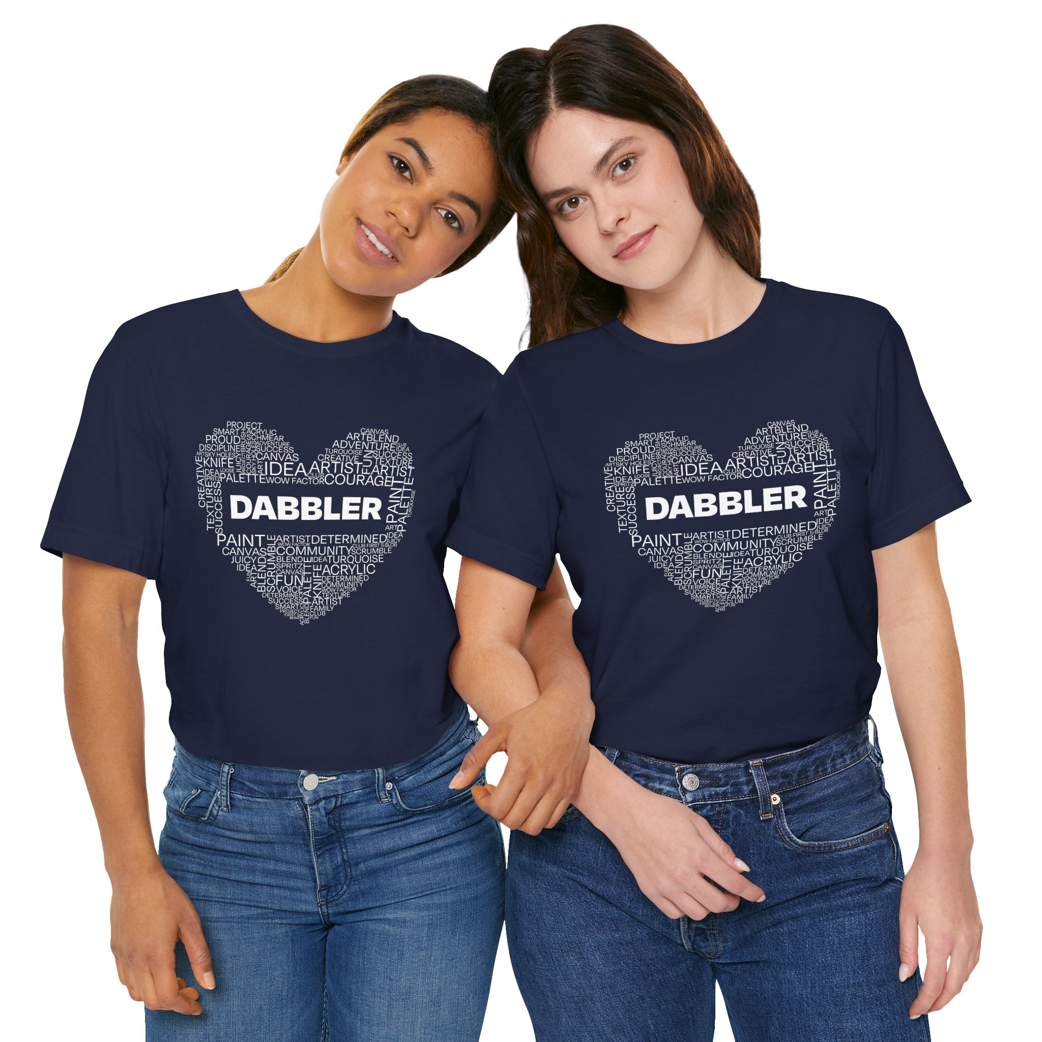 Dabbler Heart Word Art Short Sleeve Tee