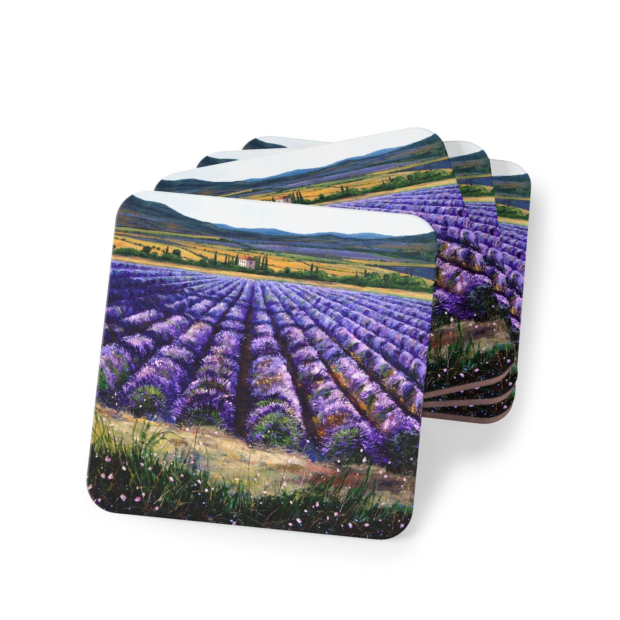 Lavender Delight Cork Back Coaster