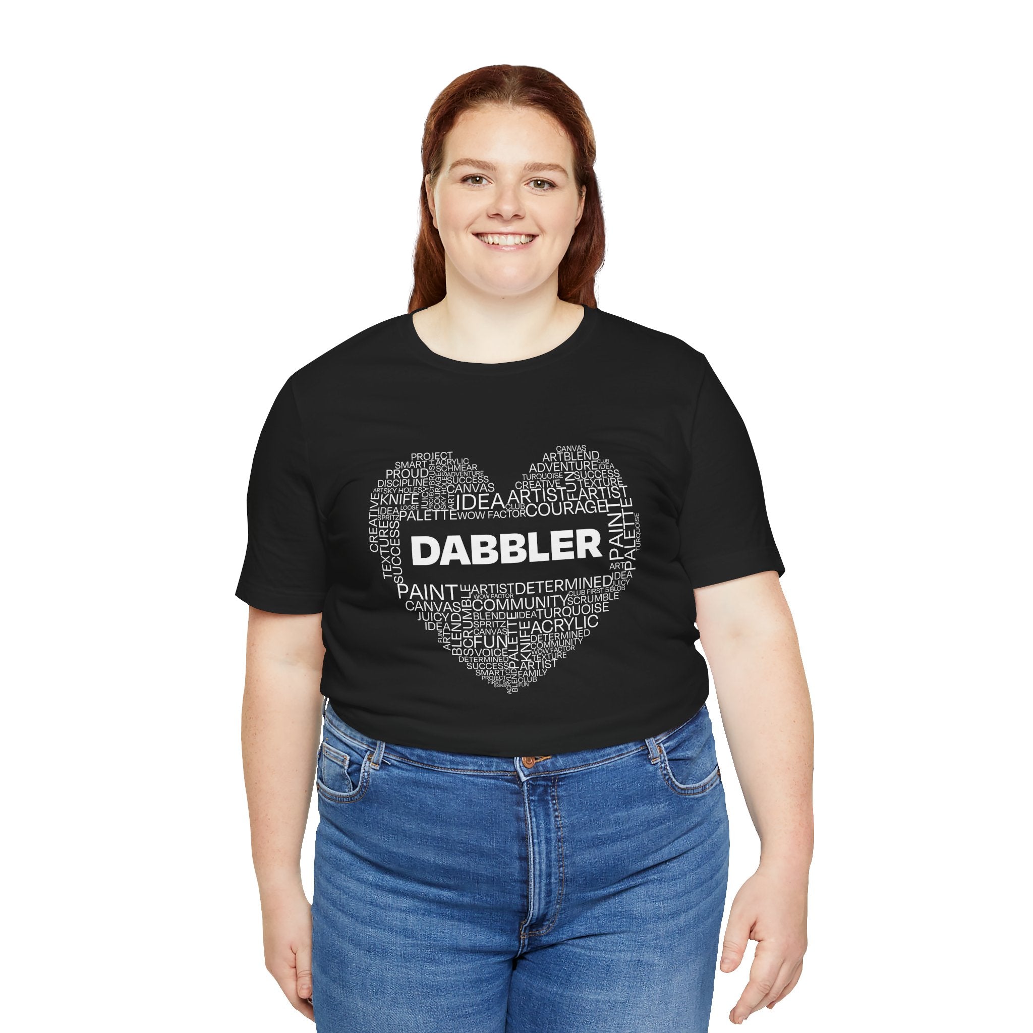 Dabbler Heart Word Art Short Sleeve Tee