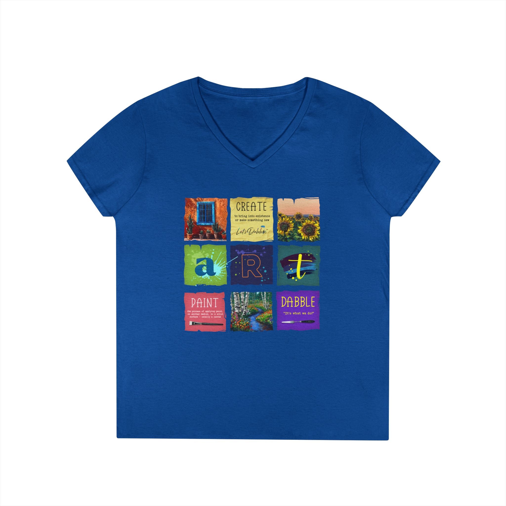 Create Paint Dabble V-Neck Shirt