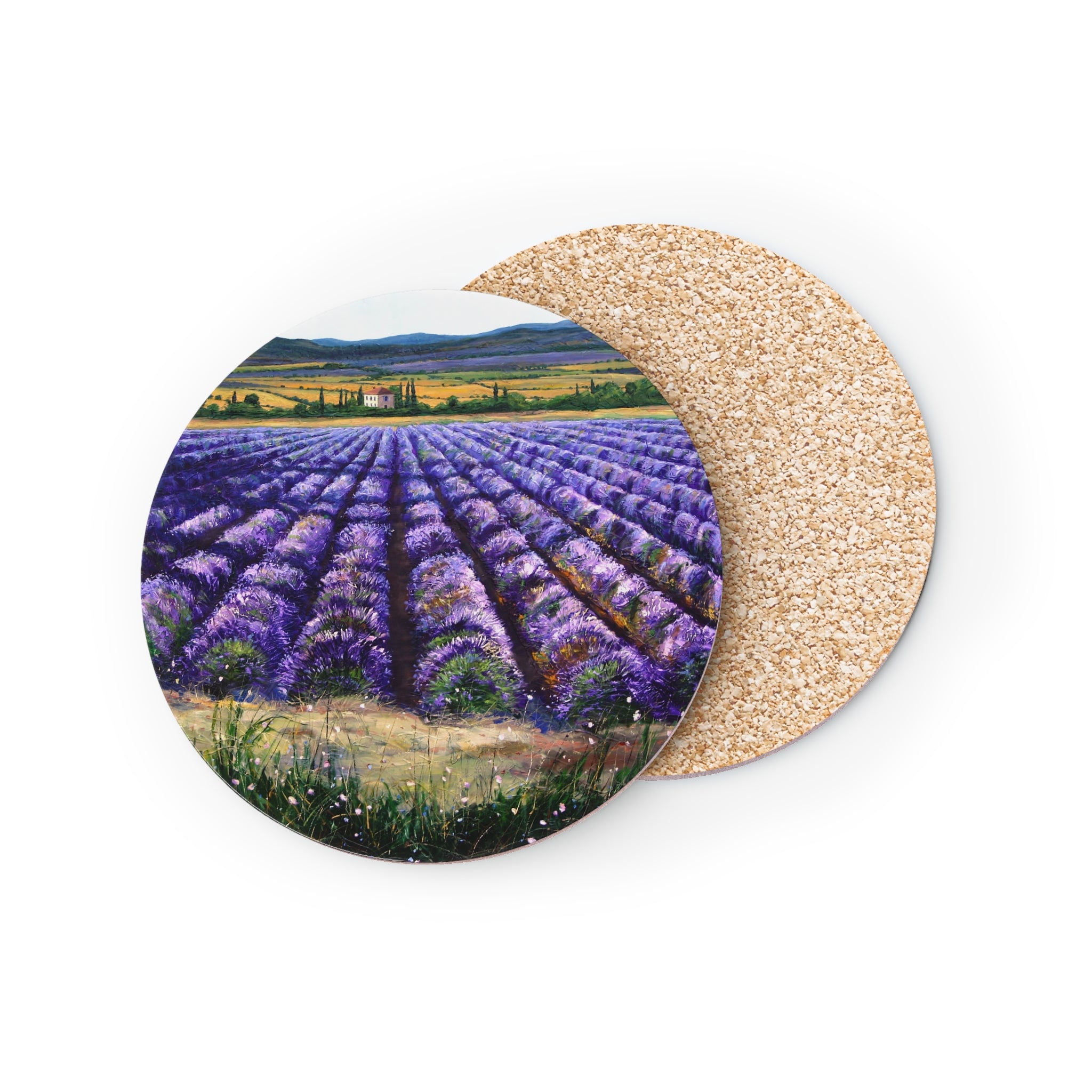 Lavender Delight Cork Back Coaster