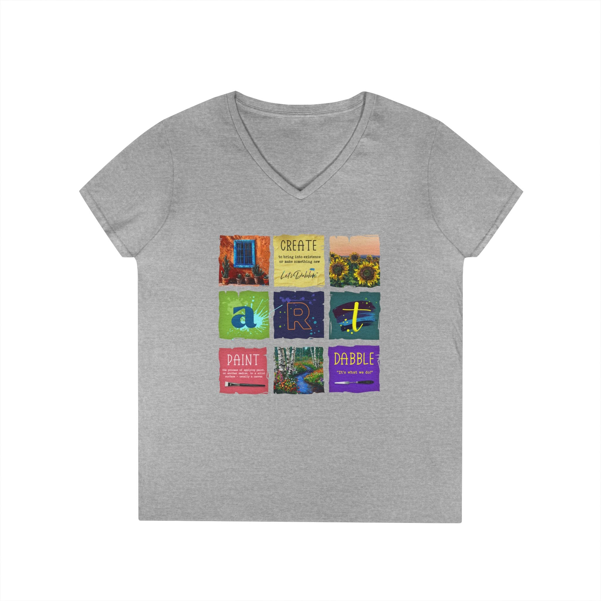 Create Paint Dabble V-Neck Shirt