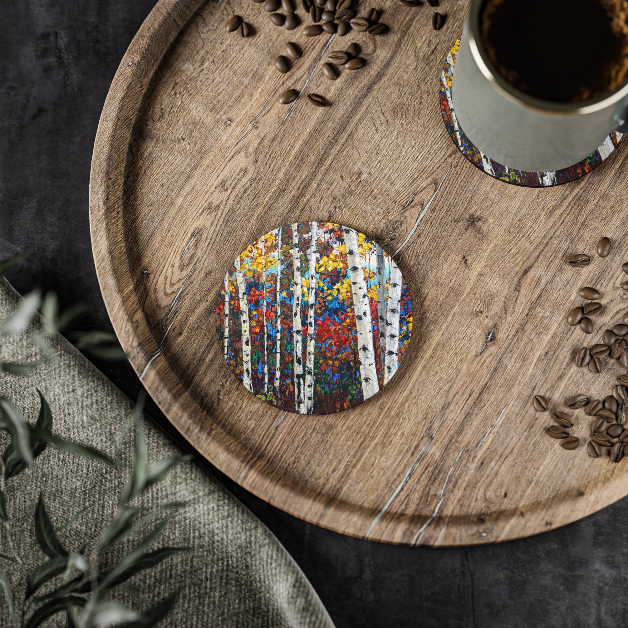 Cork Back Coaster Confetti