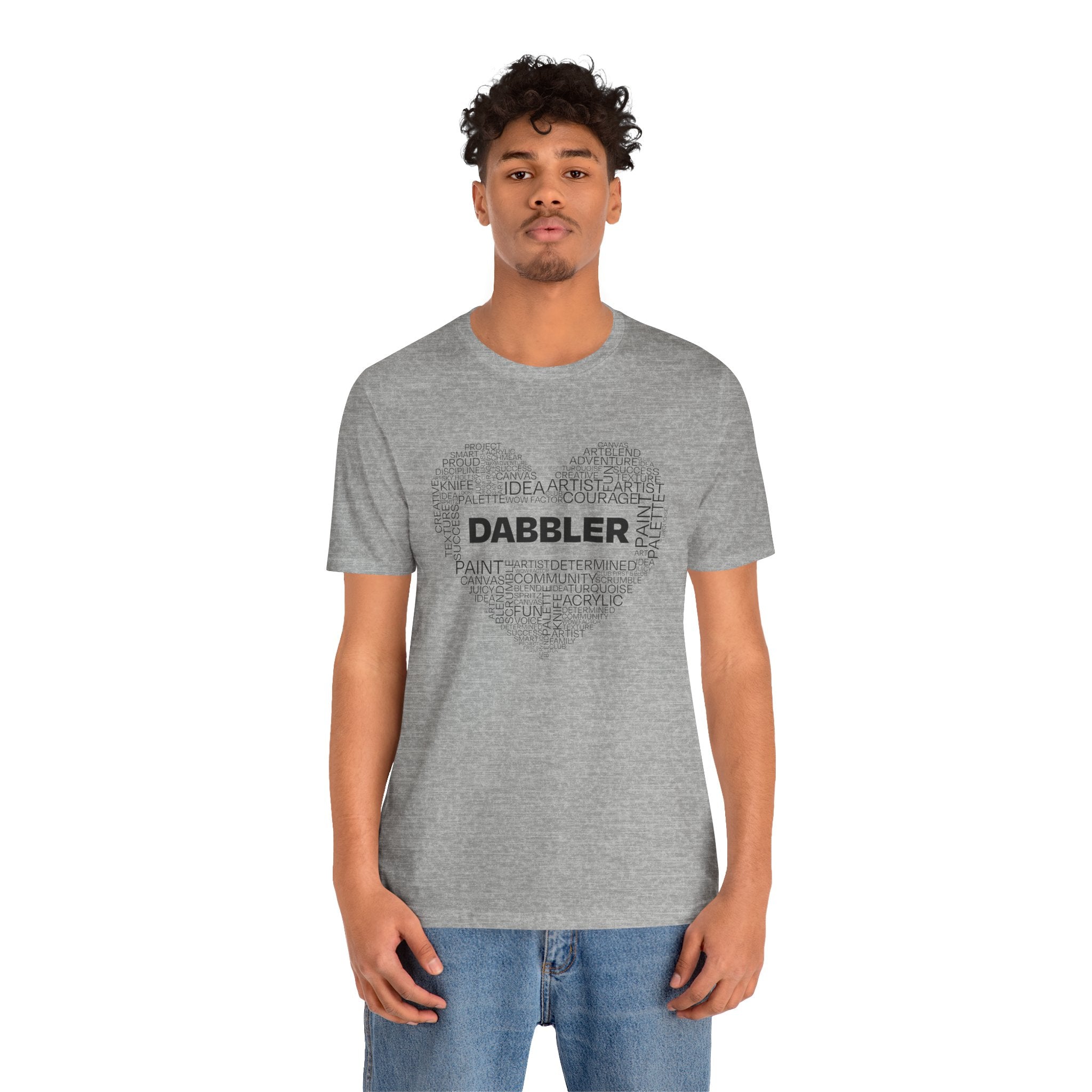 Dabbler Heart Word Art Short Sleeve Tee