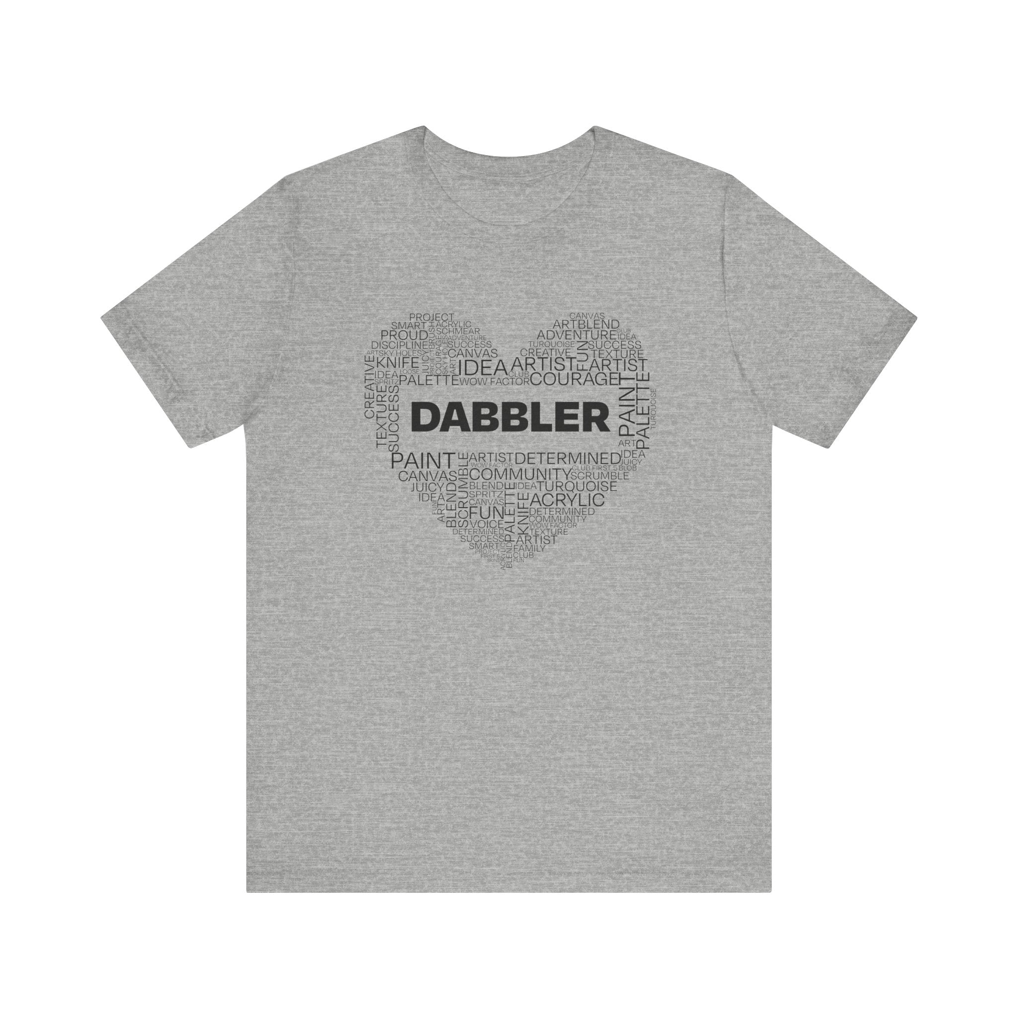 Dabbler Heart Word Art Short Sleeve Tee