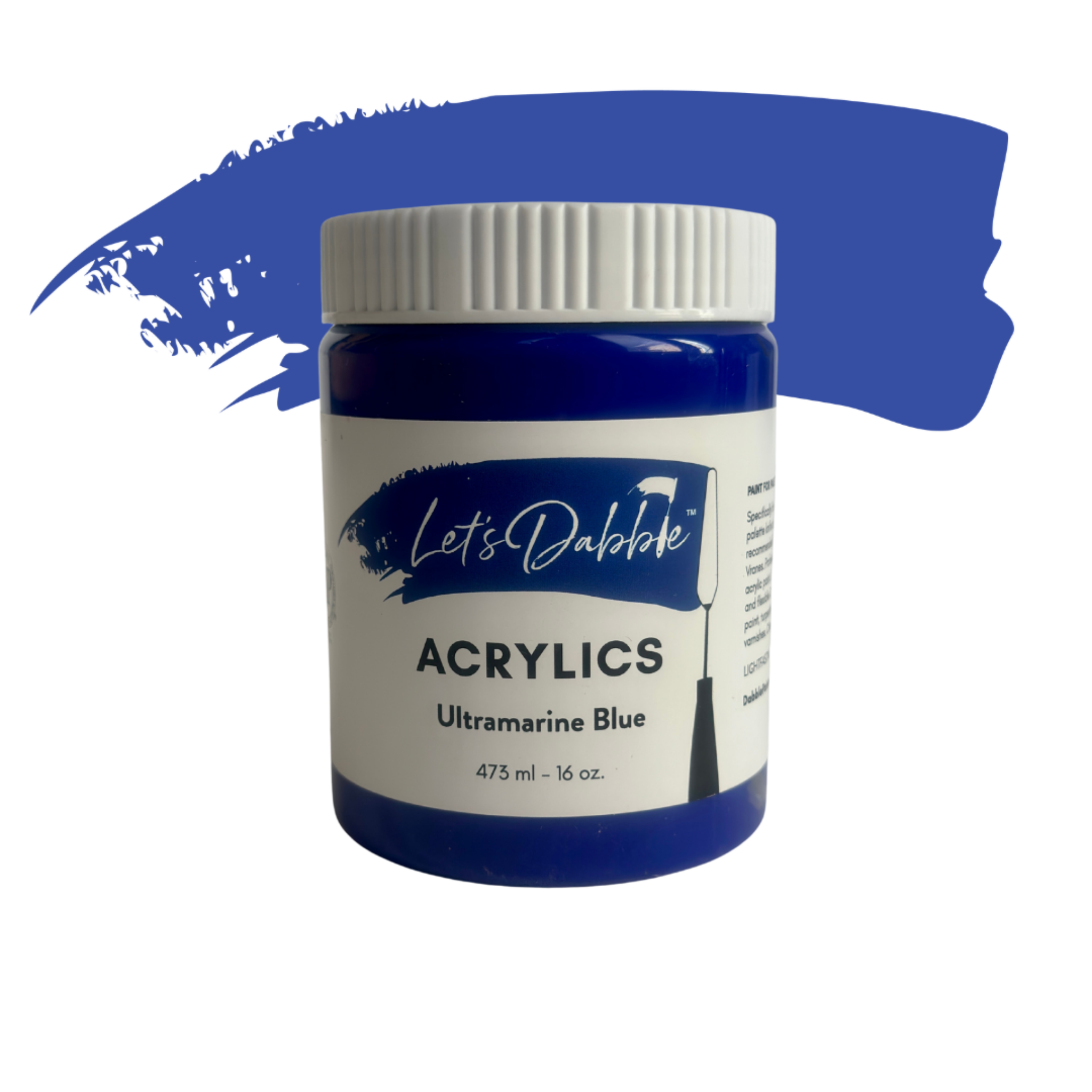 Ultramarine Blue 16 oz | Thick & Creamy Acrylic Paints for Artists | DabblePaints™️